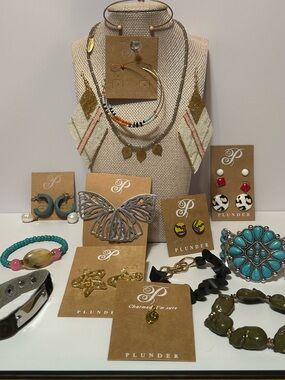 17 Piece Jewelry Extravaganza! Necklace’s , Earrings Bracelets, Charm.
